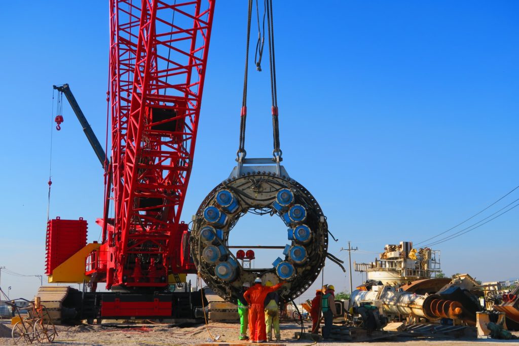 Tunnel Boring Machine at construction site
